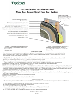Texston Finishes Installation Detail Three Coat Conventional Hard Coat System